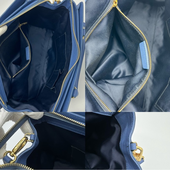 Authentic Salvatore Ferragamo Gancini blue Becky satchel - Picture 13 of 17